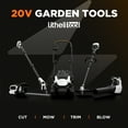 thumbnail image 6 of Litheli 40V(2x20V) 14" Brushless Cordless String Trimmer, Battery Powered 2 in 1 Grass Trimmer with 2.5Ah Battery, 6 of 8