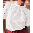 thumbnail image 4 of Blusa blanca bordada con ojales de verano PRETTYGARDEN para mujer, 4 of 7