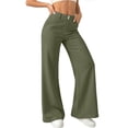 thumbnail image 6 of LEKWK Wide Leg Pants for Women High Waisted Baggy Work Trousers Loose Fit Comfy Palazzo Pants with Pockets Fall Daily Business Casual Outfits, 6 of 8