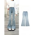 thumbnail image 2 of JLMSPLWG Girls Bootcut Jeans Kids Denim Pants with Pockets Gradient Flared Girls' Jean Daily Wear Elastic Waist Preppy Solid Color Casual Jeans Toddler Girl Clothes, 2 of 7