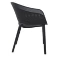 thumbnail image 4 of Luxury Commercial Living 32" Black Solid Outdoor Polypropylene Dining Chair, 4 of 9