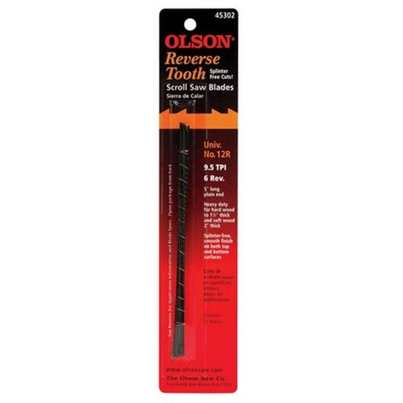 Olson Saw 45302 0.62 in. Scroll Saw Blade