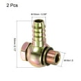 thumbnail image 2 of Uxcell 15mm Barb M16x1.5 Male Thread Hose Pipe Fitting Elbow Carbon Steel Adapter 2 Pack, 2 of 5