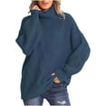 thumbnail image 2 of AOOCHASLIY Sweaters Fall Clearance Fashion Women Long Sleeve Pullove Turtleneck-Neck Casual Sweater Tops, 2 of 5