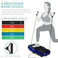 thumbnail image 4 of Best Choice Products Vibration Platform, Full Body Exercise Machine w/ Bluetooth Speakers, 5 Resistance Bands - Blue, 4 of 7