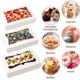 thumbnail image 3 of 12pcs12x8x2.5 Inches Bakery Boxes,Cookie Boxes with 3Style for Window Bread,Treat，Chocolate,Strawberries,Dessert,Cakes,Donuts,Muffins,pastry, 3 of 4