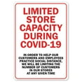 thumbnail image 1 of SignMission OS-NS-RD-710-25455 Covid-19 Notice Sign - Capacité de Stockage Limitée en Raison de Covid-19, 1 of 1