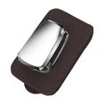 thumbnail image 2 of Clip para gafas de visera de coche - Soporte duradero para gafas de cuero sintético | Organizador de Tarjetas Seguras | Compacto 6,7x4,8x2cm | Encaja en la ranura del parasol del coche | Incluye 1, 2 of 6