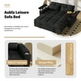 thumbnail image 4 of Aukfa 65"W Convertible 3-in-1 Sofa Bed with Storage, Queen Chenille Sleeper Couch with USB/Type-C Ports & Rotating Side Table,Black, 4 of 9