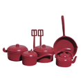 thumbnail image 3 of 1/12 Miniatura Utensilios de cocina Cacerola Sartén Modelo Diorama Simulación Decoración Mini Cocina rojo, 3 of 9