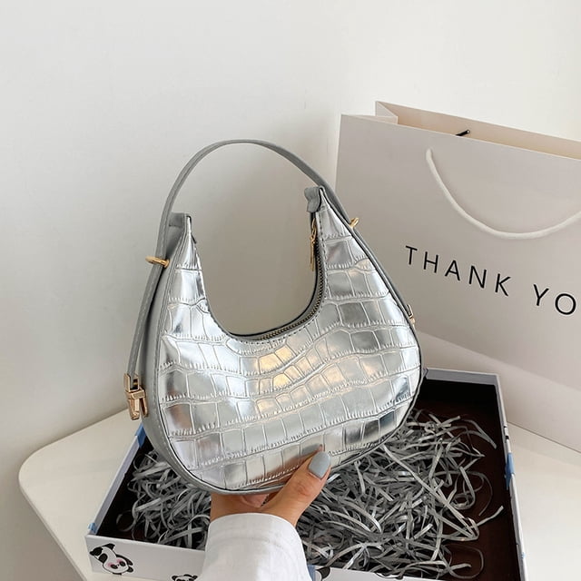 Bolso informal para mujer, diseño moderno de verano, color sólido, estampado de piedras, bolso de hombro, bolso de mano tipo bola de masa portátil