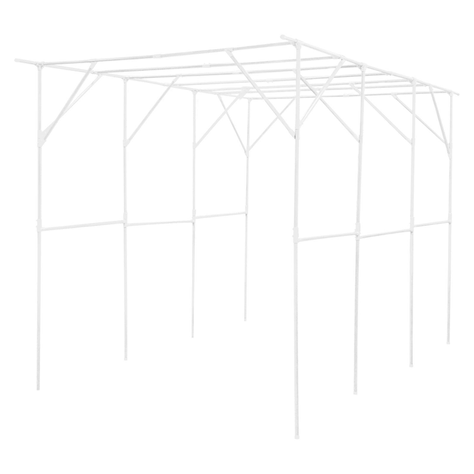 Grape Vine Trellis, Garden Trellis for Climbing Plants, Plant Support Rack Trellises 300*200*230cm White