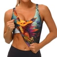 thumbnail image 3 of Pofeuu Colorful Flower Chameleon Print Sports Bra for Women Sexy Vest Yoga Running Gym Fitness Crop Bras Tops-XX-Large, 3 of 8
