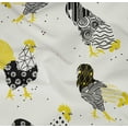 thumbnail image 5 of oneOone Cotton Poplin Twill White & Yellow Fabric Rooster Cock Fabric For Sewing Printed Craft Fabric By The Yard 56 Inch Wide, 5 of 6