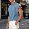 thumbnail image 3 of LIaqionyy Men's Sleeveless Shirts Crop Vest Top Crew Neck Comfortable Loose Running Pullover Tank Tops Clothes, 3 of 8