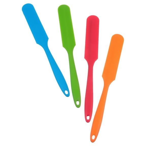 MLINS 4Pcs Silicone Spatula Assorted Color Heat Resistant for Home Cooks Cooking and Baking 24.5X3CM