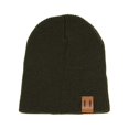 thumbnail image 1 of Otoño e invierno 11 Gorro de punto con etiqueta de cuero Gorro de lana para padres e hijos Gorro cálido con protección para las orejas Gorro de moda, 1 of 5