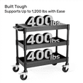 thumbnail image 4 of Luxor MightyHaul 18 inch Heavy Duty 3 Shelf Utility Cart, 4 of 4