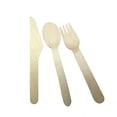 thumbnail image 3 of NUOLUX Disposable Wood Wooden Party Folk Polystyrene Picnic Fork Camping Spoons Takeout Cutlery Kits Silverware Duty Heavy, 3 of 6