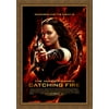 The Hunger Games Catching Fire 28x40 Large Gold Ornate Wood Framed Canvas Movie Poster Art