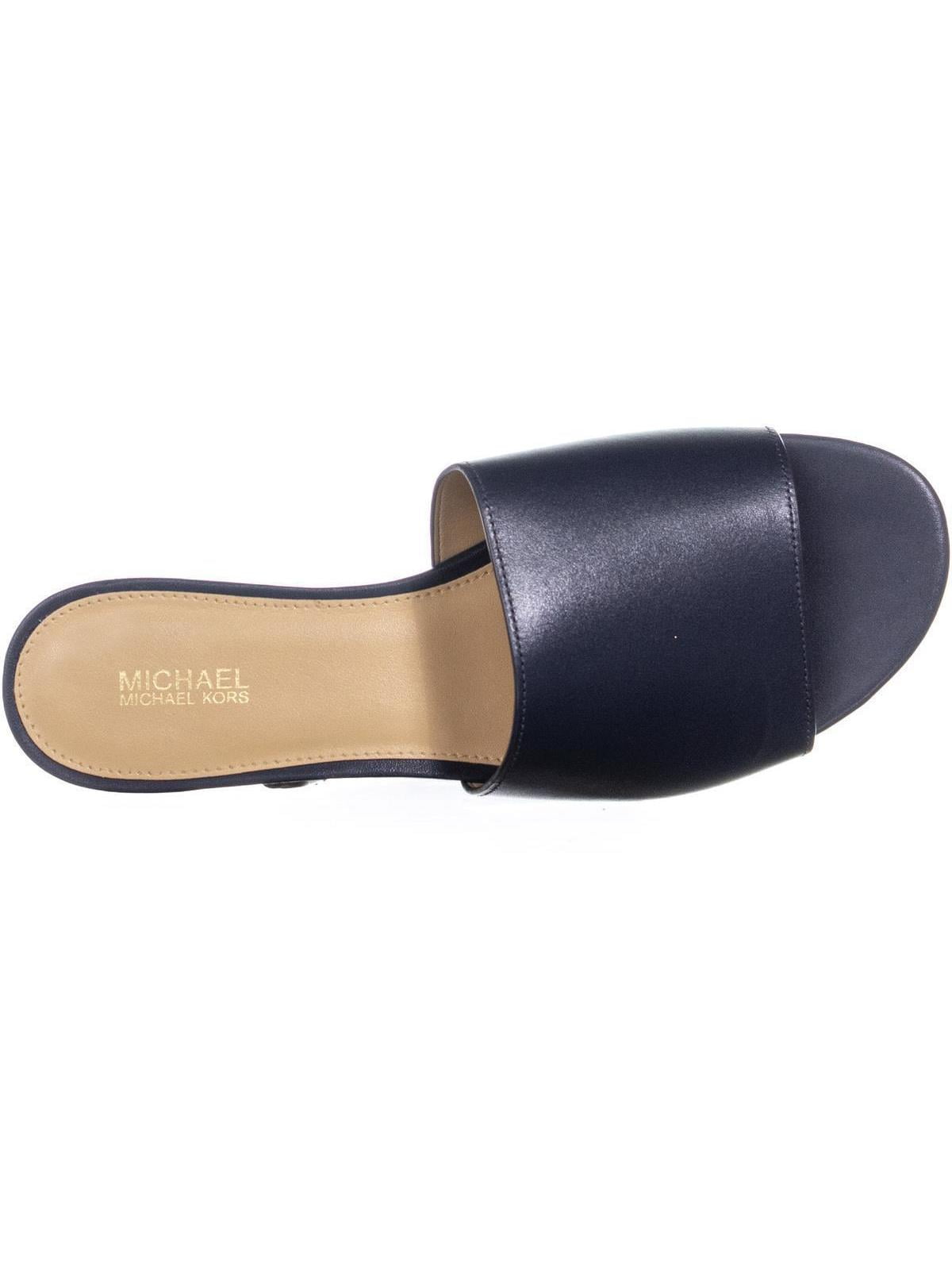 michael kors shelly leather slide