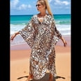 thumbnail image 4 of Vestido Caftán con Estampado Animal para Mujer, Talla Grande, para Playa, Verano 2025 Leopardo Talla Única, 4 of 10