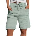 thumbnail image 2 of MYAOYI Womens Drawstring Muslin Shorts Loose Fit Gauze Summer Bottoms, 2 of 7