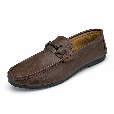 

Men s Classic Leather Loafers Driving Moccasins Casual Slip On Boat Shoes Fashion Comfort Flats