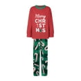 thumbnail image 2 of Meihuid Christmas Family Matching Pajamas Set Cute Santa Print Tops and Pants Pajama PJS Sets Sleepwear for Family, 2 of 9
