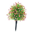 thumbnail image 1 of Arbustos de árboles topiarios artificiales Plantas falsas para exteriores con arbustos con estacas de tierra para Rojo, 1 of 9