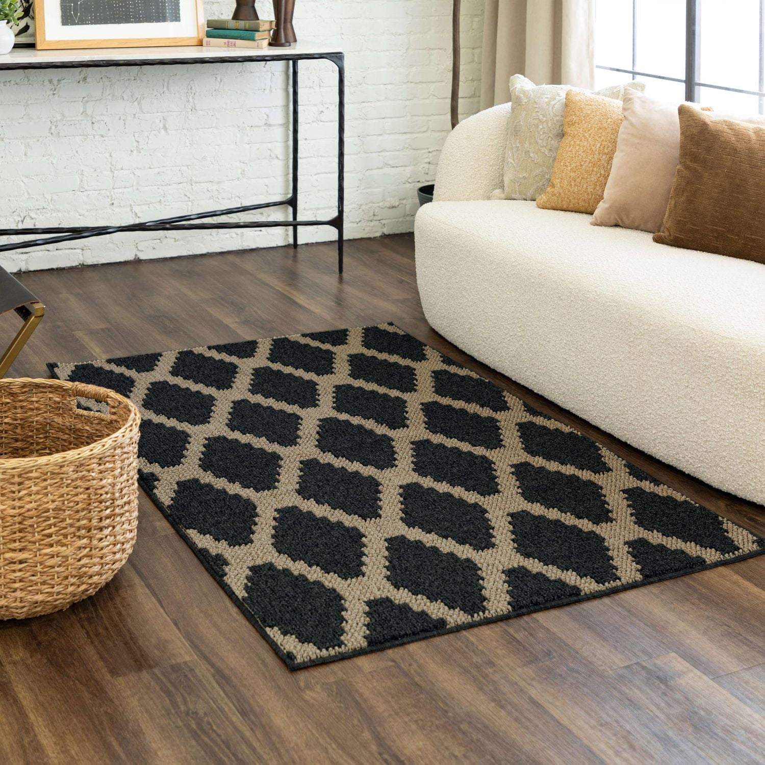 Mohawk Home - Tapis touffeté en polyester à motif de losanges, praline/havane