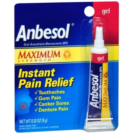 Anbesol Gel Maximum Strength 0.33 oz (Pack of 3)