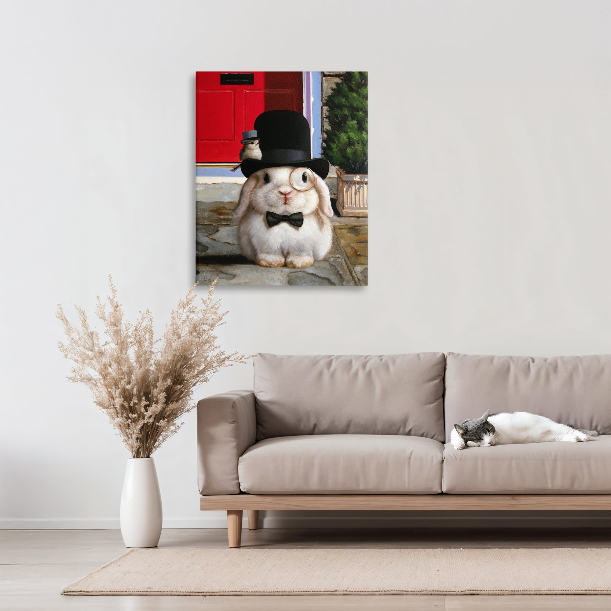 Stupell Industries Lord Bunbury Rabbit Canvas Wall Art, design by Lucia Heffernan