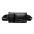 thumbnail image 1 of Graflsoa Sac Banane en Cuir Imperméable avec Ceinture Réglable - Compact et Polyvalent pour Voyage, Randonnée, Camping - Options Noir/marron Disponibles, 1 of 6