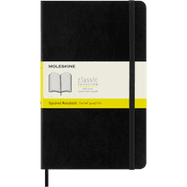 Moleskine Classic Notebook, Soft Cover, Large (5" x 8.25"), Squared, Black,