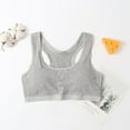 thumbnail image 3 of Tshirt Bras for Girl New Girl Solid Color Soft Comfortable Breathable Children Thin Style Student Bra Underwear Style B-63 Gray One Size, 3 of 9
