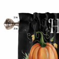 thumbnail image 5 of Orange Pumpkin Kitchen Curtains Valance and Tier Set 3 Pieces, Black Happy Fall Yall Small Window Curtains Set, 36 Inches Length Rod Pocket Short Window Treatment Tiers for Bathroom Cafe, 5 of 7