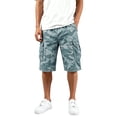 thumbnail image 6 of Homeyce Long Cargo Shorts for Men Knee Length Elastic Waist Shorts Long Blew Knee Capri Big and Tall Cargo Shorts with Multi-Pockets Casual Hiking Relaxed Fit Hiking Cargo Shorts,Blue L, 6 of 6