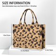 thumbnail image 3 of Large Capacity Tote Bag,Beige and Black Leopard Pattern Handbag Fashion Luxury Tote Bag,15.7"x13"x 5.1" Inches,Laptop Compatible, 3 of 6