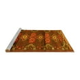 thumbnail image 2 of Ahgly Company Machine Washable Indoor Square Persian Yellow Traditional Area Rugs, 4' Square, 2 of 4
