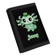 thumbnail image 2 of Chririnla St Patrick's Trifold Card Wallet Featuring Clover Axolotl, Polyester Lightweight Wallet for Little Boys School and Outdoor Activities, 2 of 7
