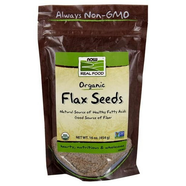 NOW Foods Organic Flax Seeds, 16 Oz - Walmart.com - Walmart.com