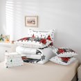 thumbnail image 6 of Manfei Plaid Xmas Tree 7 Pieces Bedding Comforter Set,Merry Christmas Full Bedding Set,Watercolor Ink Painting Fitted Sheet Flat Sheet For Girl Kids,Ultra Soft Home Decor Reversible, 6 of 8
