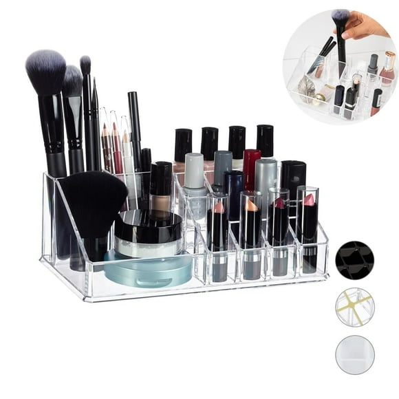 Space Saving Acrylic Storage Box, Beauty Counter Makeup Organiser For Vanity