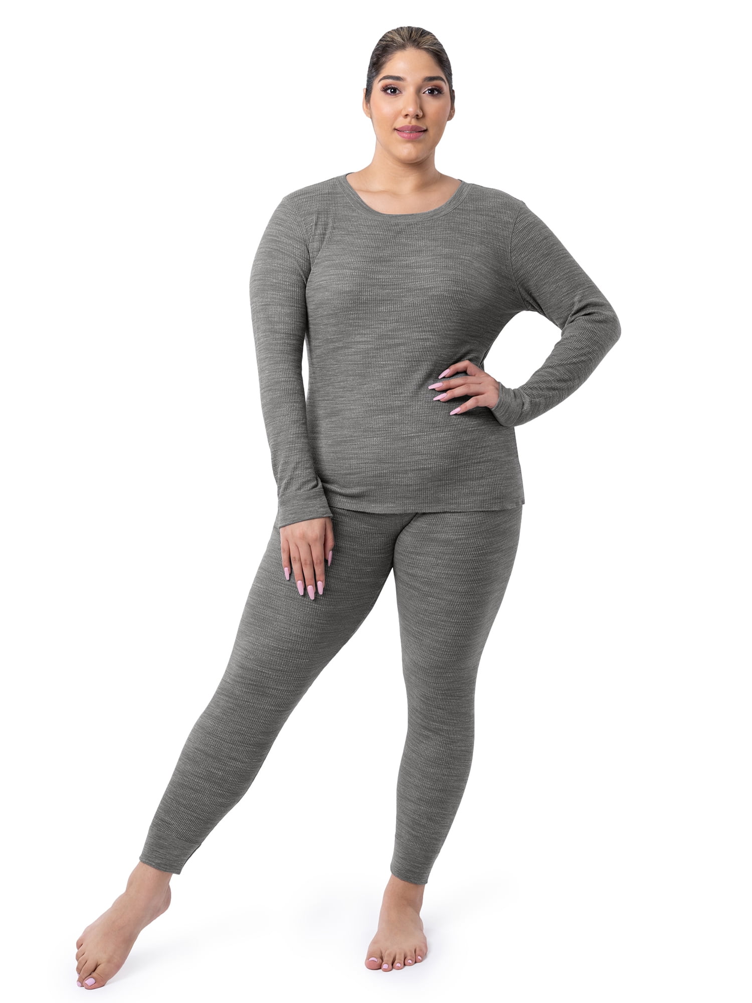 Fruit of the Loom Women's Eversoft Waffle Thermal Long Underwear Top