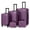 Purple, variant on 5PCS Vertical Striped Hardside Luggage Set with TSA Locks and Cosmetic Cases, Brown