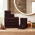 thumbnail image 2 of Ample Decor Bathroom Towel Set of 18 - 4 Hand Towel, 4 Bath Towel, 10 Wash Cloths - Brown, 2 of 6