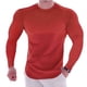 thumbnail image 3 of Camisetas deportivas Prolriy para hombre, de primavera y verano, para fitness, deportes, de secado rápido, de manga larga, color liso, ajustadas, elásticas, de compresión, color rojo, talla XXL, 3 of 6