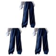 thumbnail image 2 of Sonducket Reemplazo de pantalón de poliéster Color sólido Casual Transpirable Lavable Moda Pantalón largo de viaje Ropa Azul M Type1 NO1, 2 of 6