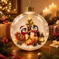 thumbnail image 4 of Fievgin Glowing Christmas Story Ornament, Light Up Mini Holiday Scene Transparent Globe with Warm LED for Tree Window Mantel, 4 of 6
